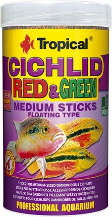 Tropical Cichlid Red&Green Sticks – Fischfutter für das Aquarium bei AquascapingForLife