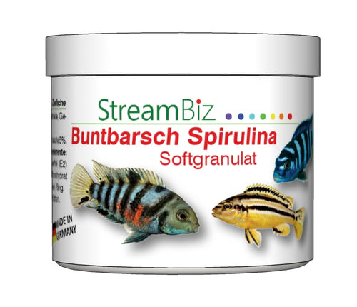 StreamBiz Buntbarsch Spirulina Softgranulat – Fischfutter für das Aquarium bei AquascapingForLife