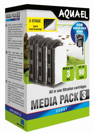 Aquael Filterkartusche VERSAMAX Mini Standard (3 Stück) – Filtermedium für das Aquarium bei AquascapingForLife