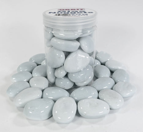 Orbit Glas-Nuggets weiss (30 x 15 mm) 0,75 kg Dose – Steine für das Aquarium bei AquascapingForLife
