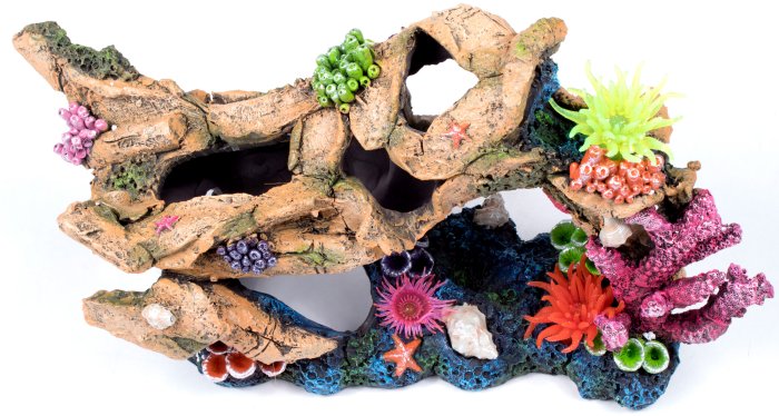 Penn-Plax Flugzeug mit Korallenlandschaft braun – Ornamente und sonstige Dekoration für das Aquarium bei AquascapingForLife