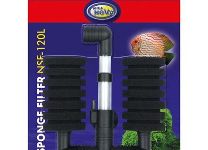 AquaNova - Luftheberfilter doppelter Bio-Schwammfilter bis 120l für Zuchtanlagen - GarnelenTv-Shop