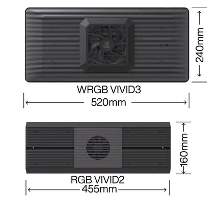 Chihiros Aquatic Studio WRGB Vivid3 60-90 cm (180 W) Schwarz - DE Version – Ansicht 8