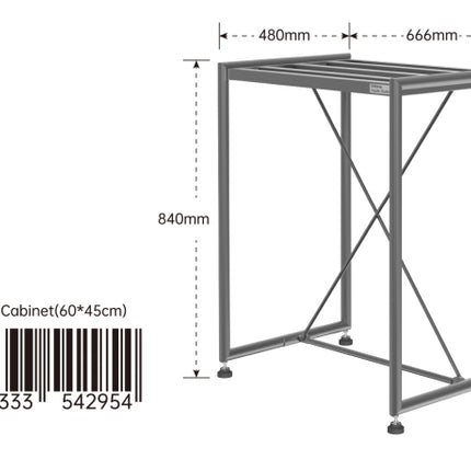 Chihiros Aquatic Studio Metall Schrank Stahlgrau – Ansicht 2
