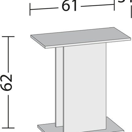 Juwel Aquarium Schrank Stand SB 60/50 weiß – Ansicht 2