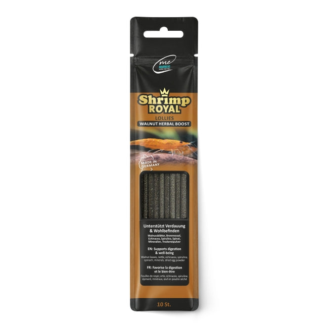 Me Aquaristic / Me Pet Products Me Shrimp Royal Lollies Walnut Herbal Boost  (10 St.) – Fischfutter für das Aquarium bei AquascapingForLife