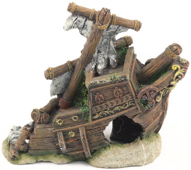 Aquatlantis halbes Boot – Ornamente und sonstige Dekoration für das Aquarium bei AquascapingForLife