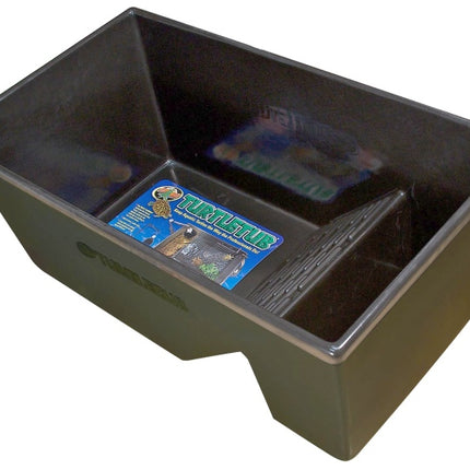 Turtle Tub Schildkrötenwanne schwarz (99 x 53 x 40 cm) – Zubehör Terraristik (Heizsysteme/Deko/Sonstiges) für das Aquarium bei AquascapingForLife
