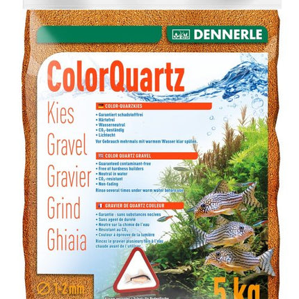 Dennerle Color-Quarzkies orange 1-2 mm (5 kg) – Bodengrund für das Aquarium bei AquascapingForLife