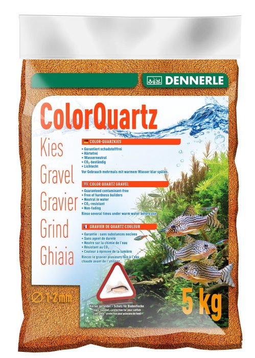 Dennerle Color-Quarzkies orange 1-2 mm (5 kg) – Bodengrund für das Aquarium bei AquascapingForLife