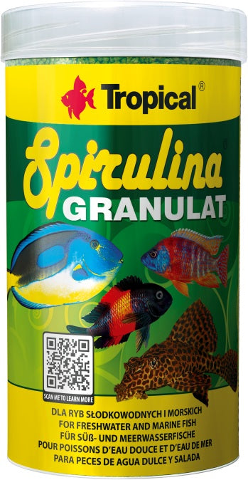 Tropical Spirulina Granulat (250 ml) – Fischfutter für das Aquarium bei AquascapingForLife