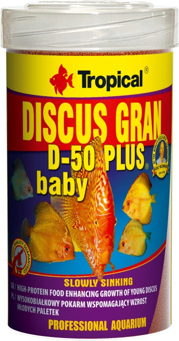 Tropical Discus Granulat D-50 Plus Baby (100 ml) – Fischfutter für das Aquarium bei AquascapingForLife