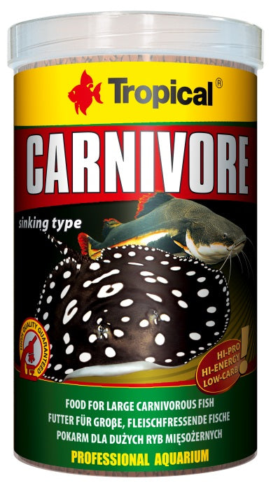 Tropical Carnivore (1 L) – Fischfutter für das Aquarium bei AquascapingForLife