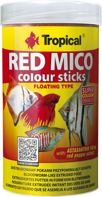 Tropical Red Mico Colour Sticks (250 ml) – Fischfutter für das Aquarium bei AquascapingForLife