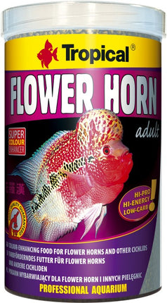 Tropical Flower Horn Adult Pellet 1000 ml (380 g) – Fischfutter für das Aquarium bei AquascapingForLife