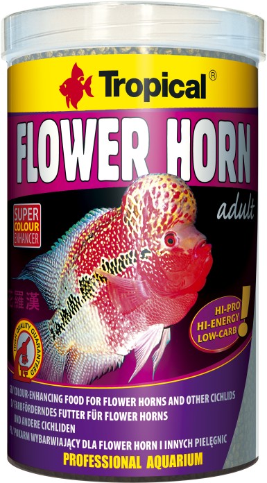 Tropical Flower Horn Adult Pellet 1000 ml (380 g) – Fischfutter für das Aquarium bei AquascapingForLife