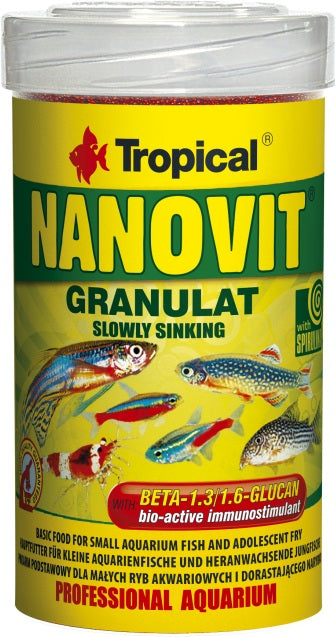 Tropical Nanovit Granulat – Fischfutter für das Aquarium bei AquascapingForLife