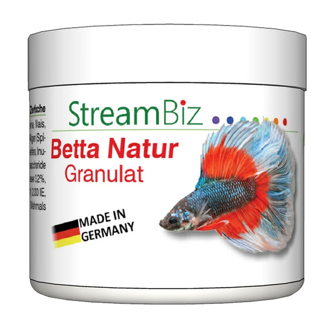 StreamBiz Betta Natur Granulat (40 g) – Fischfutter für das Aquarium bei AquascapingForLife