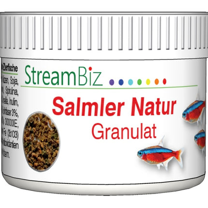 StreamBiz Salmler Natur Granulat (40 g) – Fischfutter für das Aquarium bei AquascapingForLife