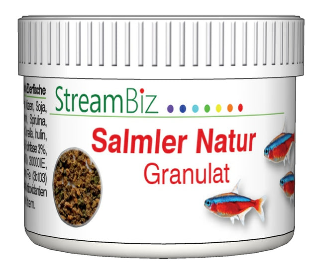 StreamBiz Salmler Natur Granulat (40 g) – Fischfutter für das Aquarium bei AquascapingForLife
