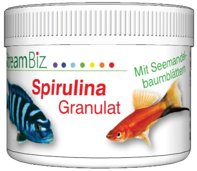 StreamBiz Spirulina Granulat Seemandelbaum – Fischfutter für das Aquarium bei AquascapingForLife