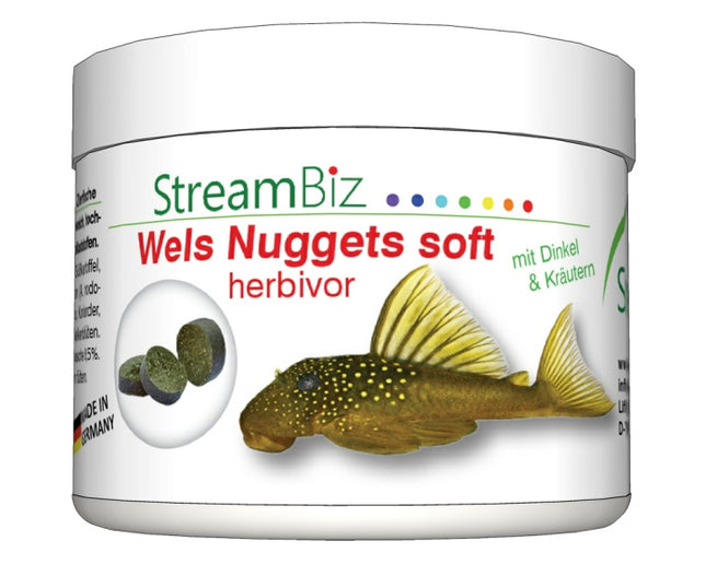 StreamBiz Wels Nuggets Soft Herbivor – Fischfutter für das Aquarium bei AquascapingForLife