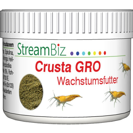 StreamBiz Crusta Gro Wachstumsfutter (40 g) – Fischfutter für das Aquarium bei AquascapingForLife