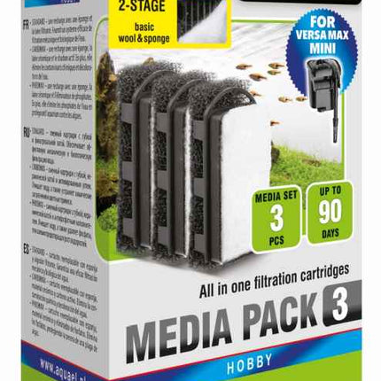 Aquael Filterkartusche VERSAMAX Mini Standard (3 Stück) – Filtermedium für das Aquarium bei AquascapingForLife