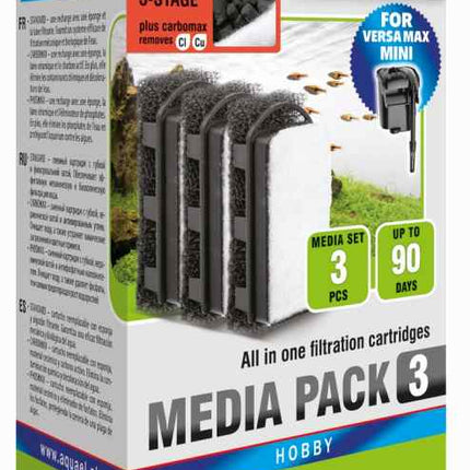 Aquael Filterkartusche VERSAMAX Mini Carbo (3 Stück) – Filtermedium für das Aquarium bei AquascapingForLife