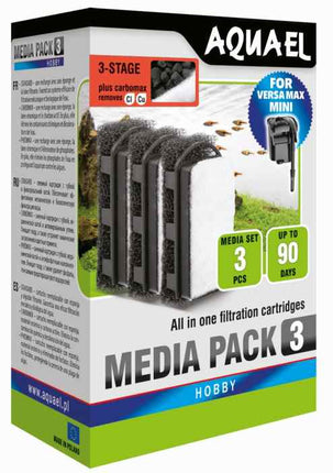Aquael Filterkartusche VERSAMAX Mini Carbo (3 Stück) – Filtermedium für das Aquarium bei AquascapingForLife