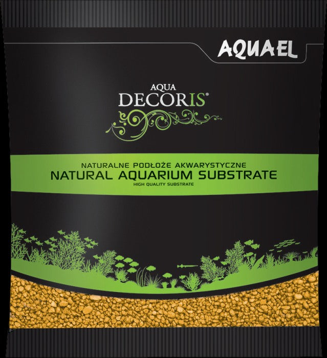 Aquael AQUA DECORIS Kies gelb 2 - 3 mm (1 kg) – Bodengrund für das Aquarium bei AquascapingForLife