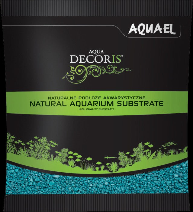 Aquael AQUA DECORIS Kies türkis 2 - 3 mm (1 kg) – Bodengrund für das Aquarium bei AquascapingForLife