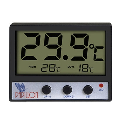 Papillon Digital-Aquariumthermometer schwarz [P12] – Thermometer für das Aquarium bei AquascapingForLife