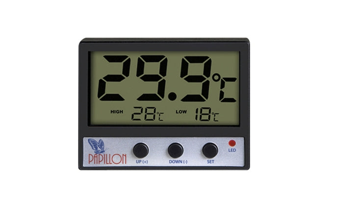 Papillon Digital-Aquariumthermometer schwarz [P12] – Thermometer für das Aquarium bei AquascapingForLife