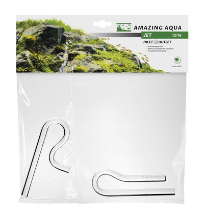 Amazing Aqua Glas Ein-/Auslass R+S (12 mm) – Schläuche & passendes Zubehör für das Aquarium bei AquascapingForLife
