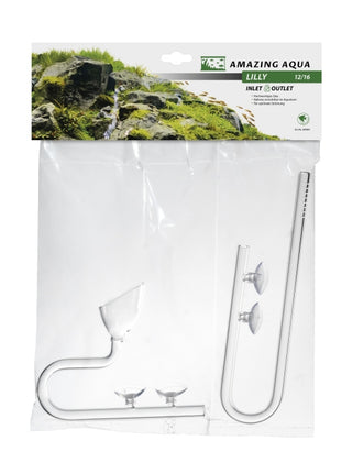 Amazing Aqua Glas Ein-/Auslass Lilly (12 mm) – Restposten/Sonderposten für das Aquarium bei AquascapingForLife
