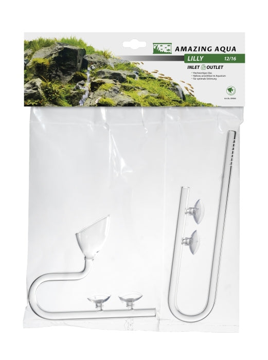 Amazing Aqua Glas Ein-/Auslass Lilly (12 mm) – Restposten/Sonderposten für das Aquarium bei AquascapingForLife
