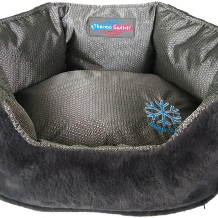 ThermoSwitch SANTORINI Hundebett S silber/grau – Restposten/Sonderposten für das Aquarium bei AquascapingForLife