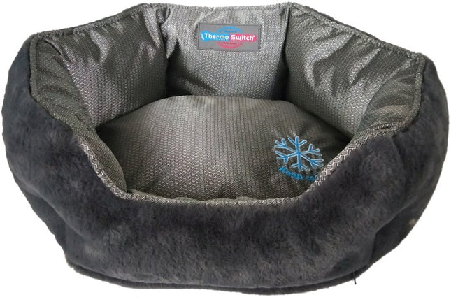 ThermoSwitch SANTORINI Hundebett S silber/grau – Restposten/Sonderposten für das Aquarium bei AquascapingForLife