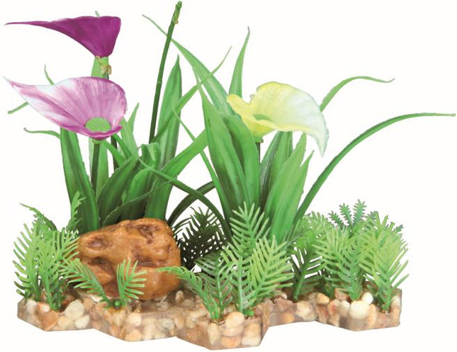Trixie Kunststoffpflanze im Kiesbett, erweiterbar, 13 cm – Kunststoffpflanzen für das Aquarium bei AquascapingForLife