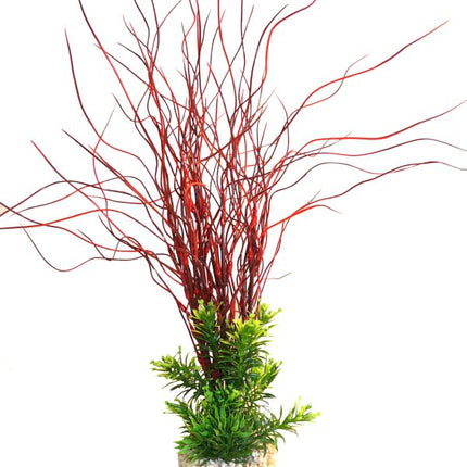 Sydeco Aqua Hair Leaves Plant rot 35 cm hoch – Restposten/Sonderposten für das Aquarium bei AquascapingForLife