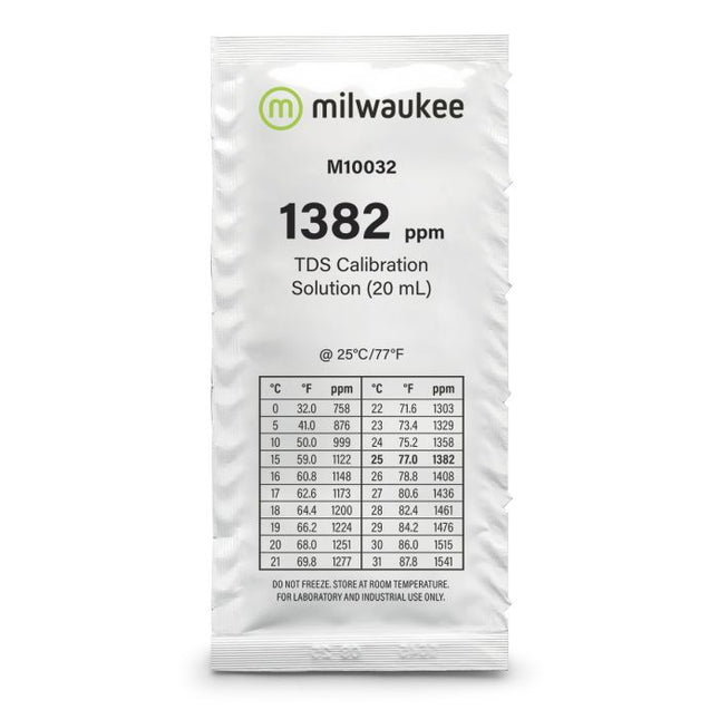 Milwaukee M10032B TDS Kalibrierlösung 1382 ppm (25 x 20 ml) – Ersatzteil für das Aquarium bei AquascapingForLife