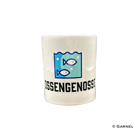 Hochwertige Keramik-Tasse mit humorvollem Flossengenossen Design