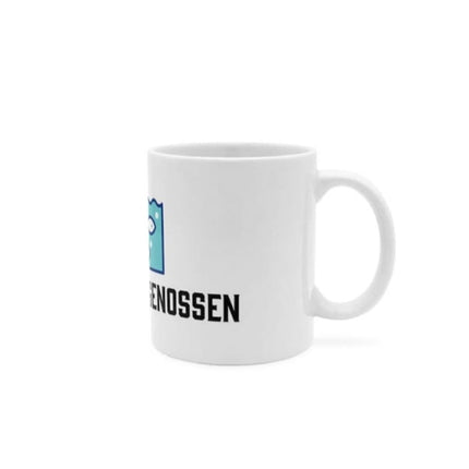 Hochwertige spülmaschinenfeste Flossengenossen Tasse aus Keramik