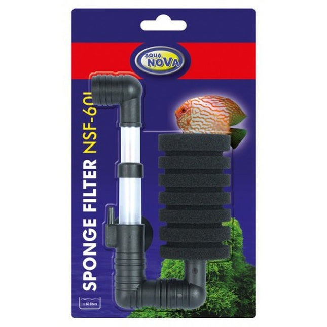 AquaNova - Luftheberfilter mit einem Bio-Schwammfilter bis 60l für Zuchtanlagen - GarnelenTv-Shop